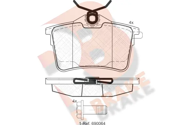 Brake Pad Set, disc brake (RB1895)