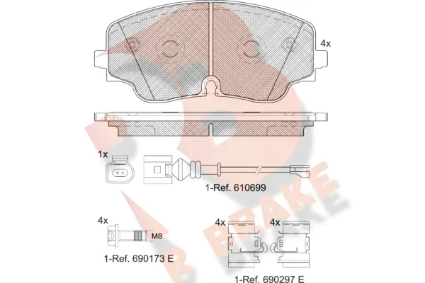 Brake Pad Set, disc brake (RB2423)