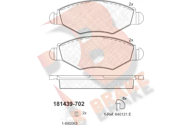 Brake Pad Set, disc brake (RB1439-702)