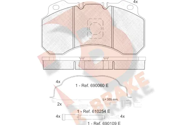 Brake Pad Set, disc brake (RB1280-115)