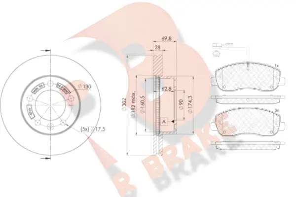Brake Kit, disc brake (3R19998766)