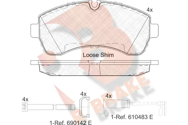 Brake Pad Set, disc brake (RB1785-203)