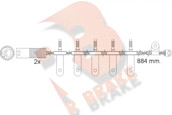Warning Contact, brake pad wear (610500RB)