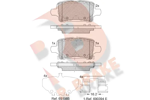 Brake Pad Set, disc brake (RB2326)