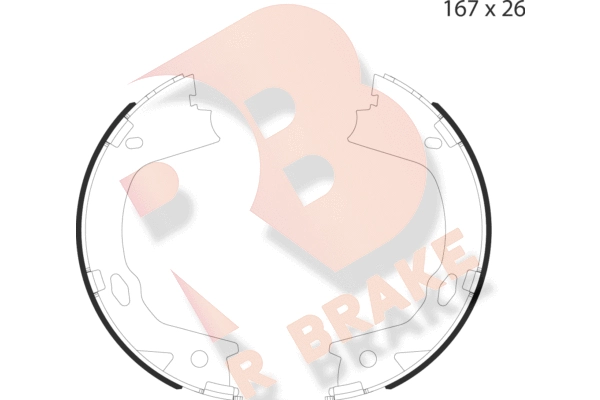 Brake Shoe Set, parking brake (79RBPB4055)