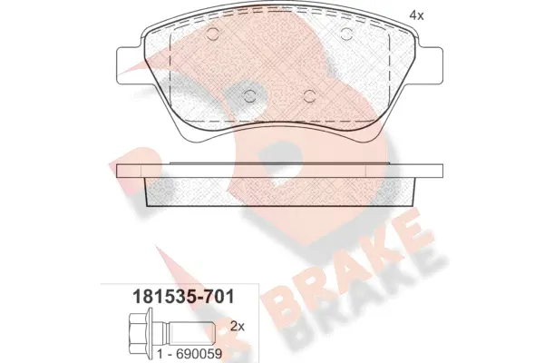 Brake Pad Set, disc brake (RB1535-701)