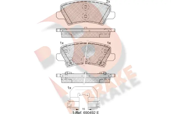 Brake Pad Set, disc brake (RB2330)
