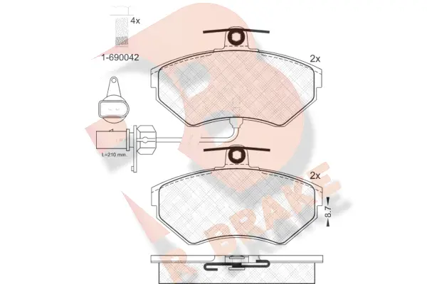 Brake Pad Set, disc brake (RB1157-203)