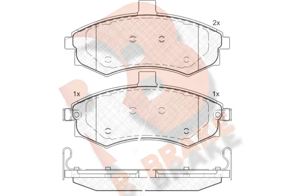 Brake Pad Set, disc brake (RB1643)