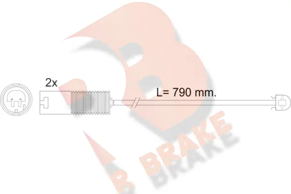 Warning Contact, brake pad wear (610240RB)