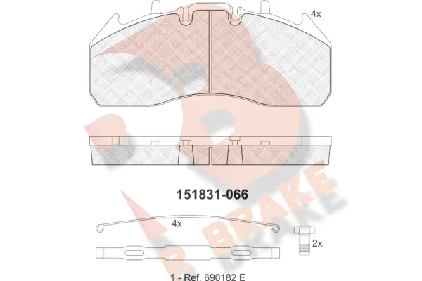 Brake Pad Set, disc brake (RB1831)
