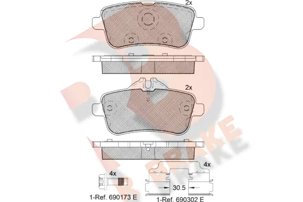 Brake Pad Set, disc brake (RB2072-200)