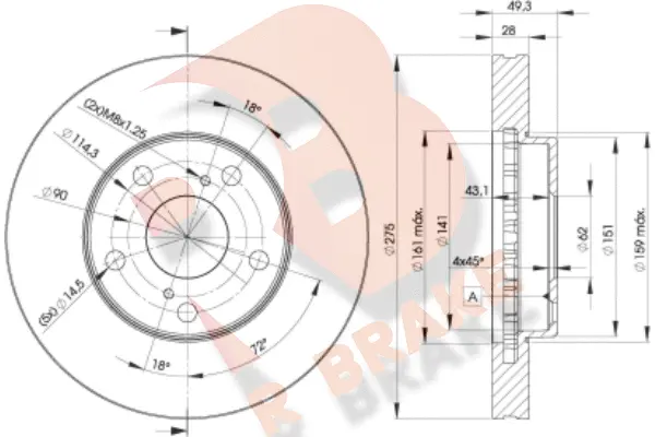 Brake Disc (78RBD23304)