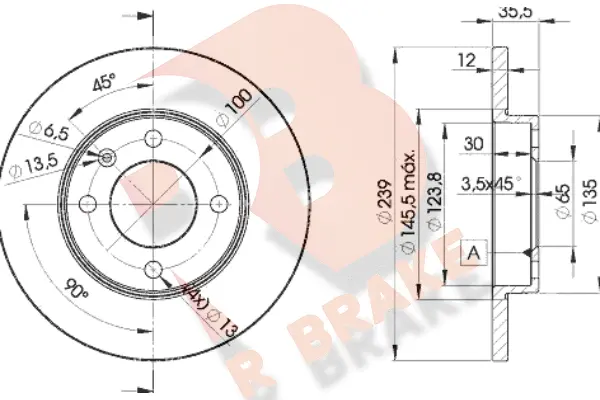 Brake Disc (78RBD23300)