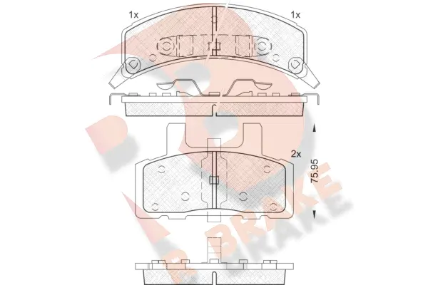 Brake Pad Set, disc brake (RB1563)
