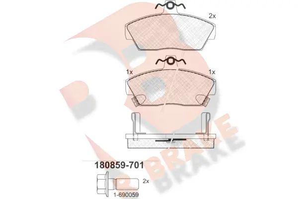 Brake Pad Set, disc brake (RB0859-701)