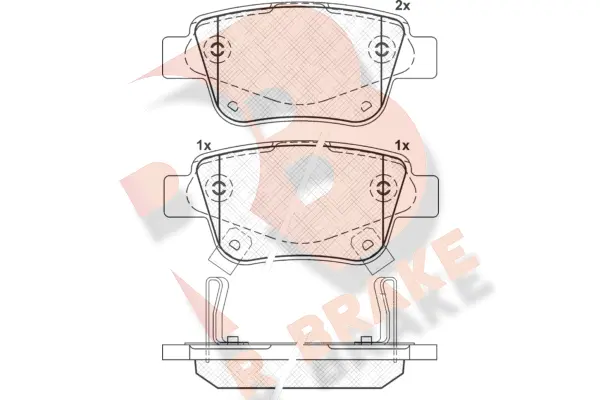 Brake Pad Set, disc brake (RB1688)
