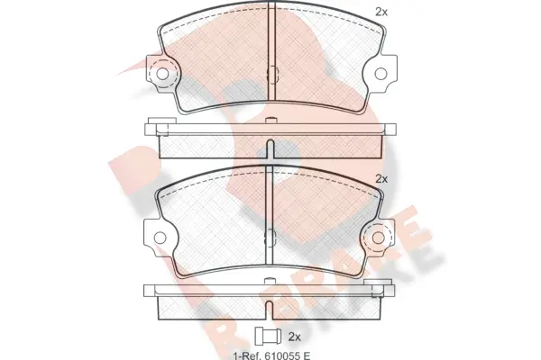 Brake Pad Set, disc brake (RB0098)