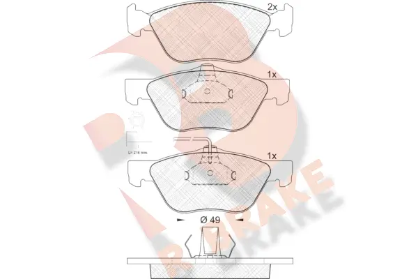 Brake Pad Set, disc brake (RB1601)