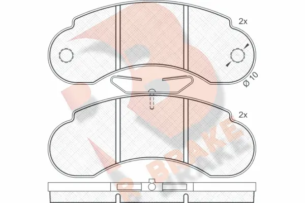Brake Pad Set, disc brake (RB0452)
