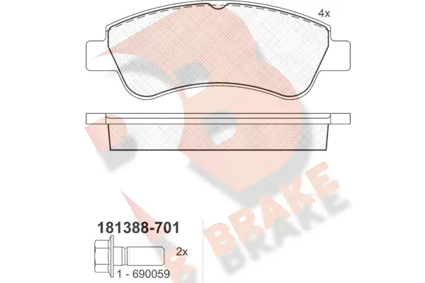 Brake Pad Set, disc brake (RB1388-701)