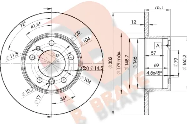 Brake Disc (78RBD18042)