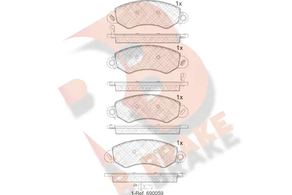Brake Pad Set, disc brake (RB1971)
