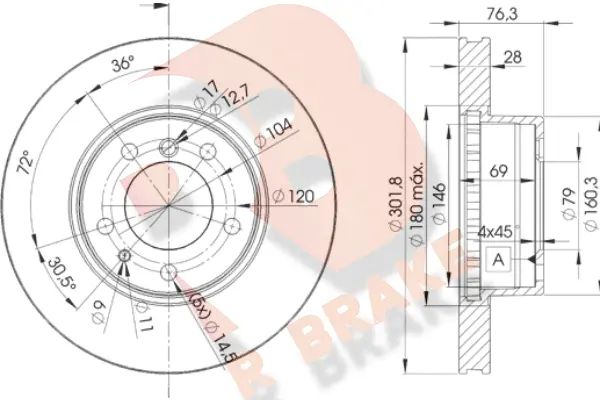 Brake Disc (78RBD12215)