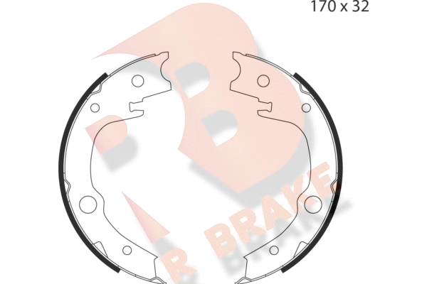 Brake Shoe Set, parking brake (79RBPB4041)