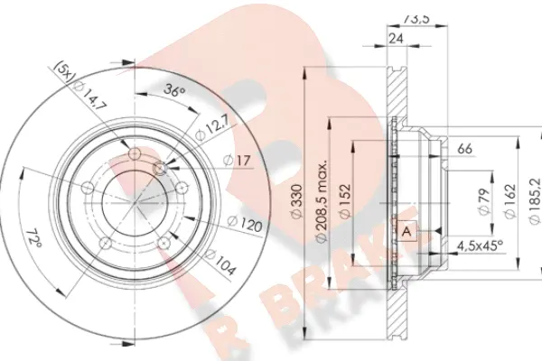 Brake Disc (78RBD24645)