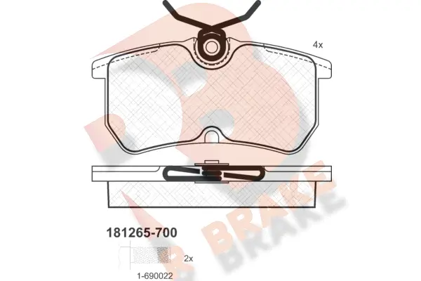 Brake Pad Set, disc brake (RB1265-700)