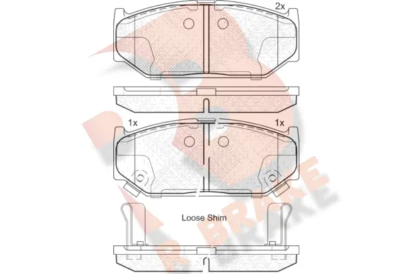 Brake Pad Set, disc brake (RB2045)