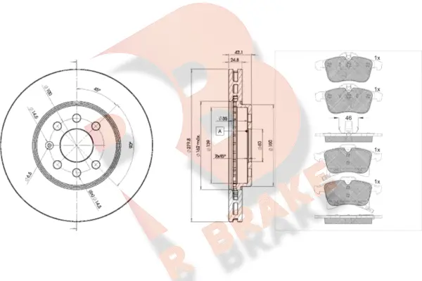 Brake Kit, disc brake (3R15929001)