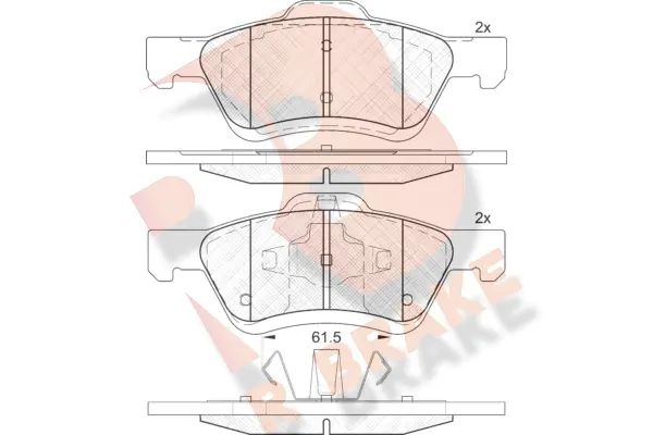Brake Pad Set, disc brake (RB2030)