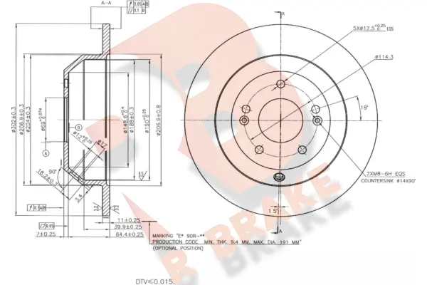 Brake Disc (78RBD25185)