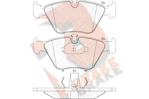 Brake Pad Set, disc brake (RB1296)