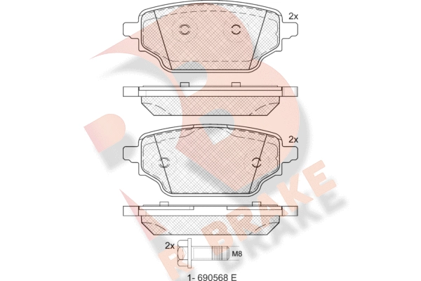 Brake Pad Set, disc brake (RB2474)