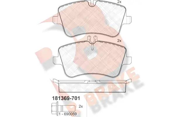 Brake Pad Set, disc brake (RB1369-701)
