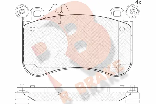 Brake Pad Set, disc brake (RB2042)