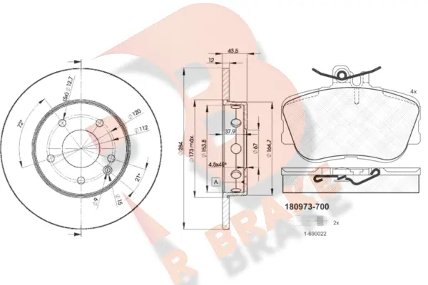 Brake Kit, disc brake (3R09733180)