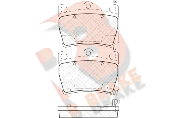 Brake Pad Set, disc brake (RB1719)