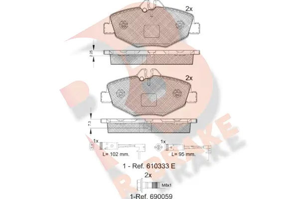 Brake Pad Set, disc brake (RB1527-701)