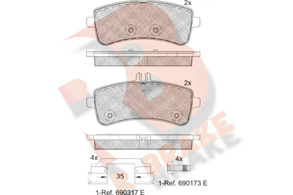 Brake Pad Set, disc brake (RB2145)