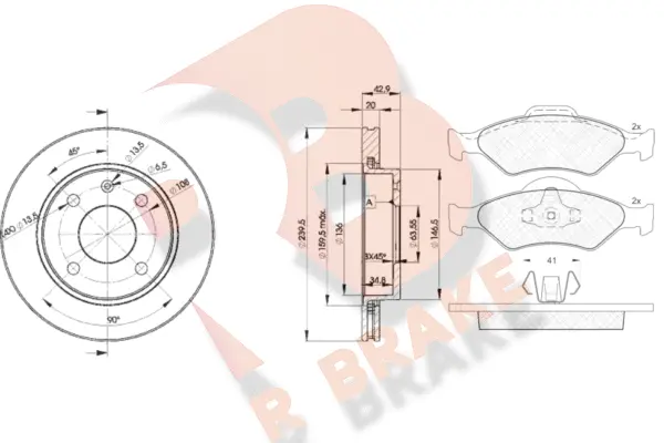 Brake Kit, disc brake (3R13441064)