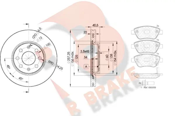 Brake Kit, disc brake (3R18100920)