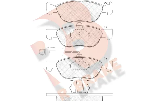 Brake Pad Set, disc brake (RB1124)