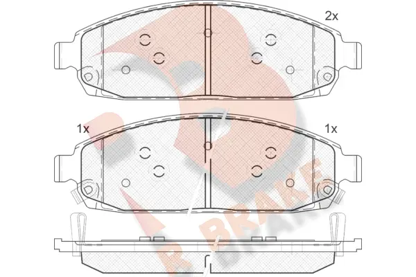 Brake Pad Set, disc brake (RB1713)