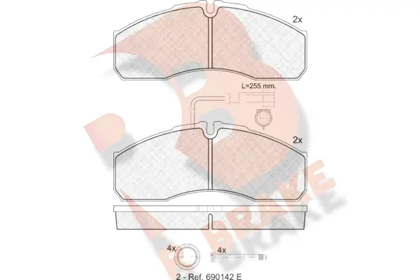 Brake Pad Set, disc brake (RB1889)