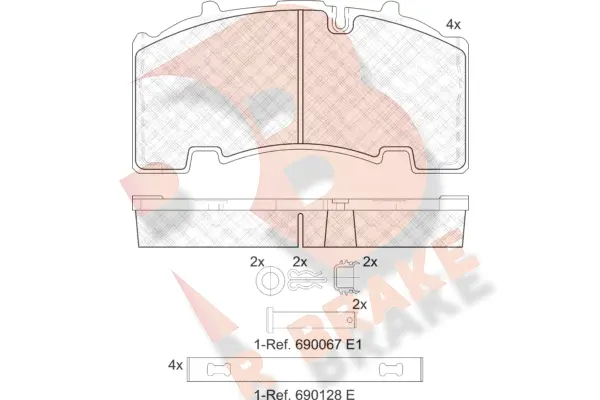 Brake Pad Set, disc brake (RB2135-066)