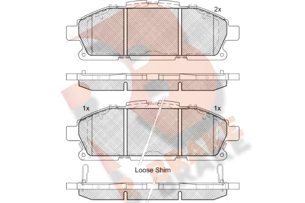 Brake Pad Set, disc brake (RB2210)
